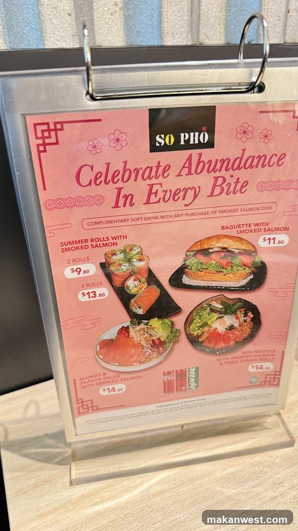 So Pho Menu Display