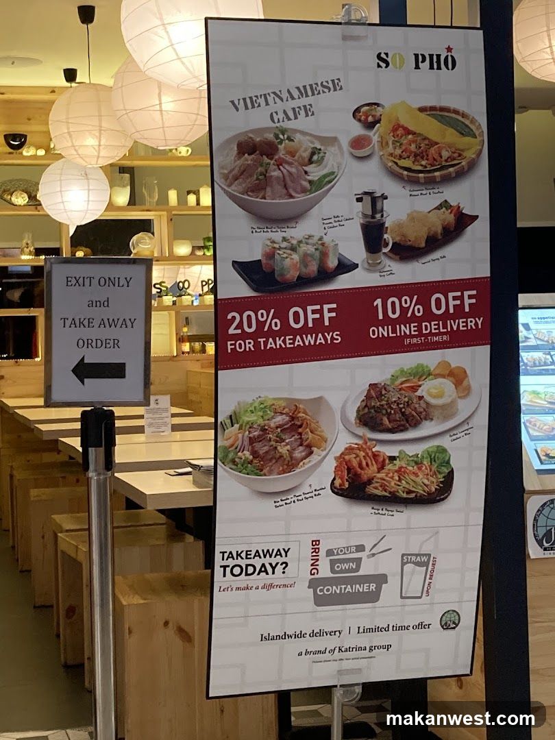 Vietnamese Cafe Interior and Signage