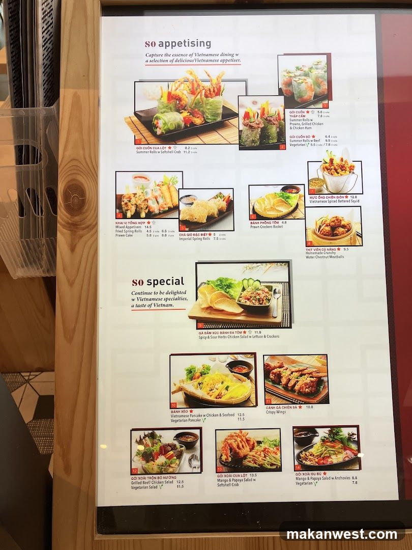 Vietnamese Cuisine Menu Board