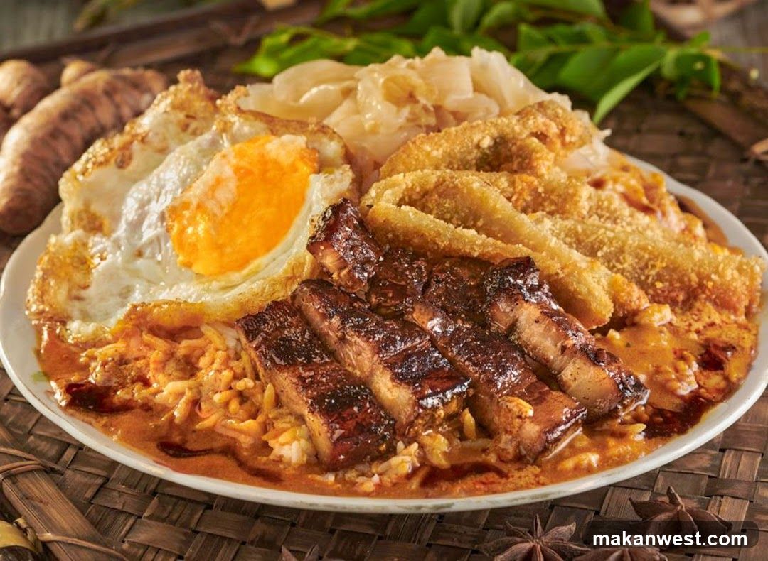 Fried Rice with Meat and Fried Egg