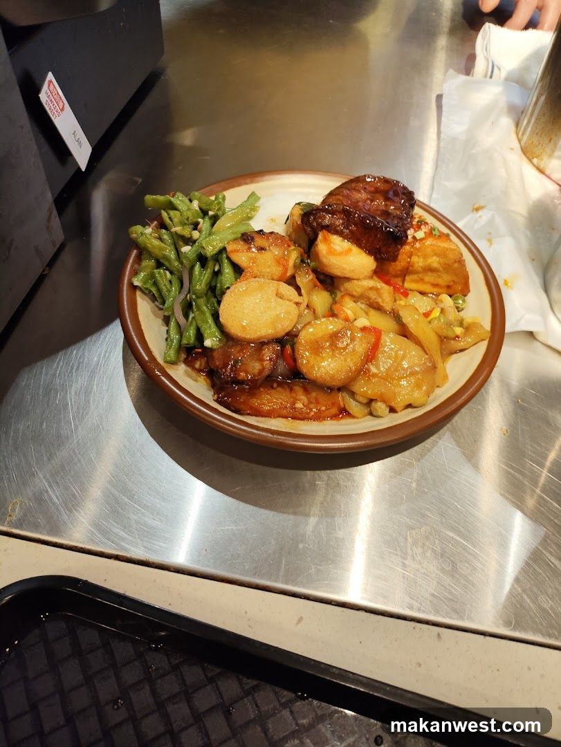 Plate of Food on Stainless Steel Counter