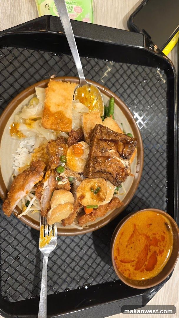 Food Tray with Curry and Rice