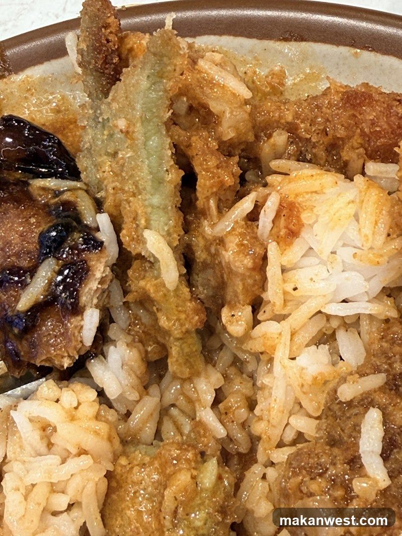 Fried Rice with Tempura Vegetables and Meat