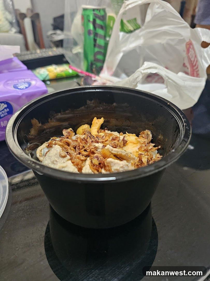 Takeout Meal in Black Bowl