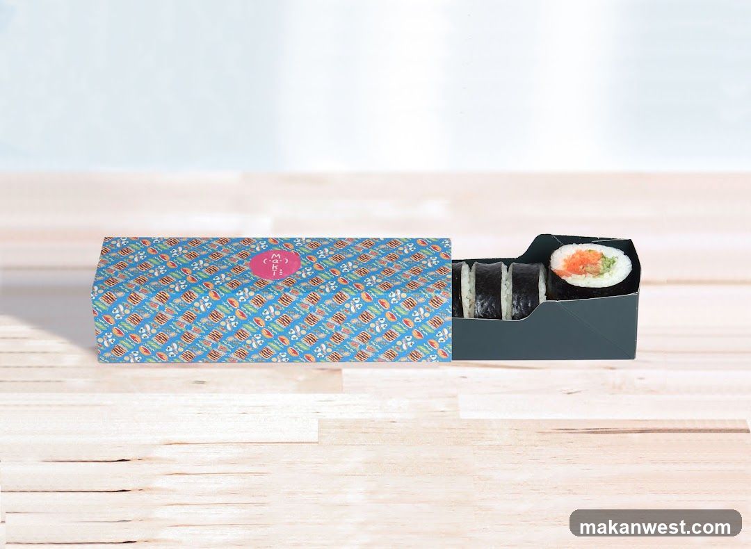 Sushi Box with Patterned Lid