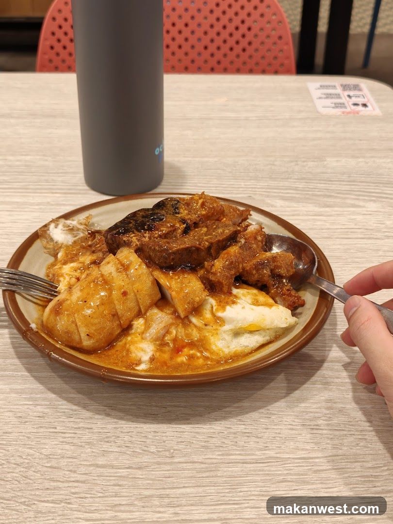 Food Plate with Curry and Fried Egg