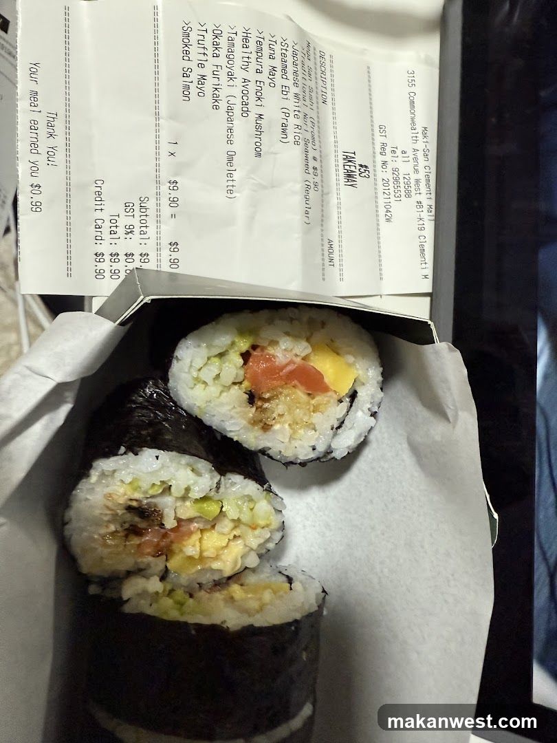Sushi Roll with Receipt