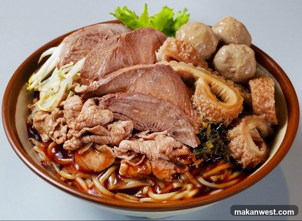 Bowl of Noodles with Meat and Tofu