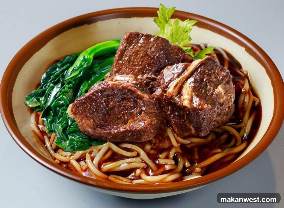 Braised Beef Noodles with Greens