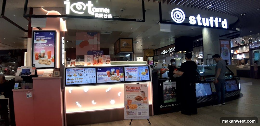 Food Court Scene with Staff and Customers