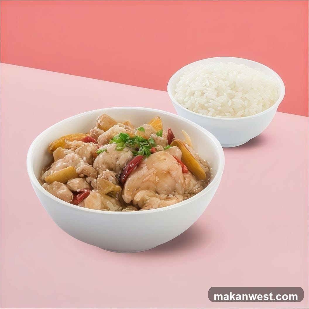 Stir-fried Chicken with Rice Bowl