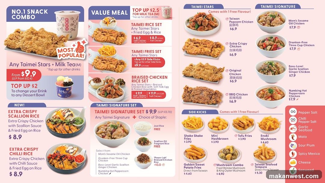 Taimei Menu