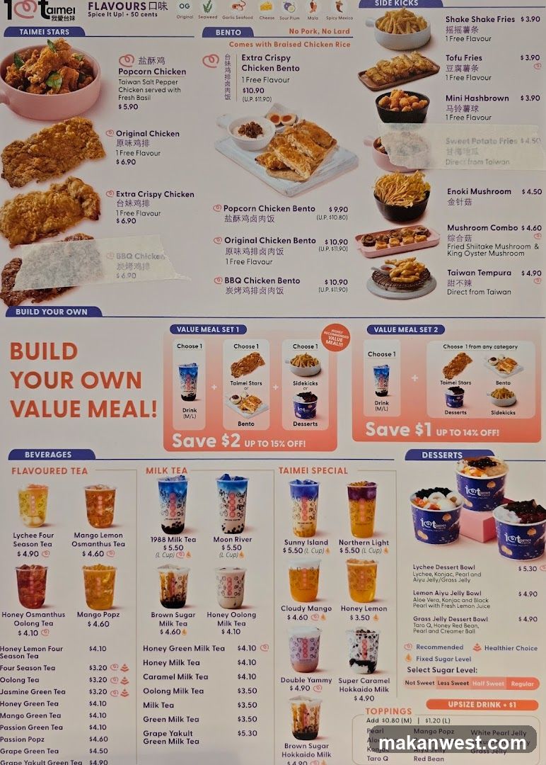 Gai Mei Restaurant Menu