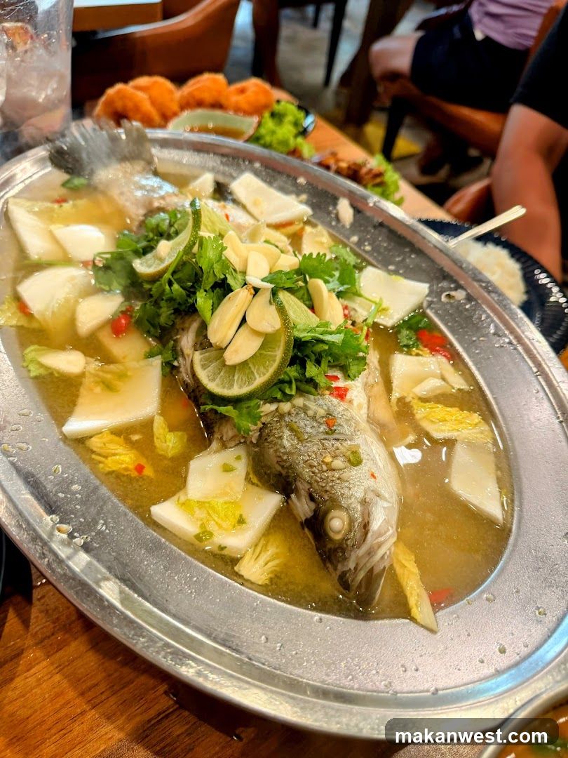 Steamed Fish with Vegetables and Herbs