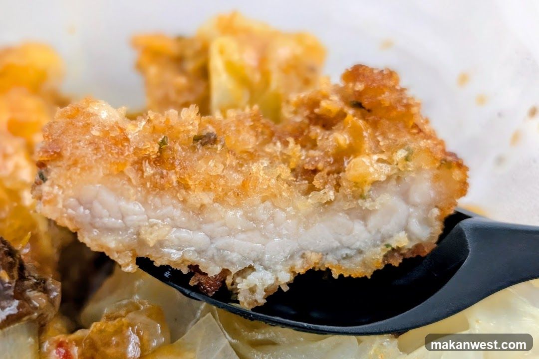 Breaded Meat Cutlet on Spoon