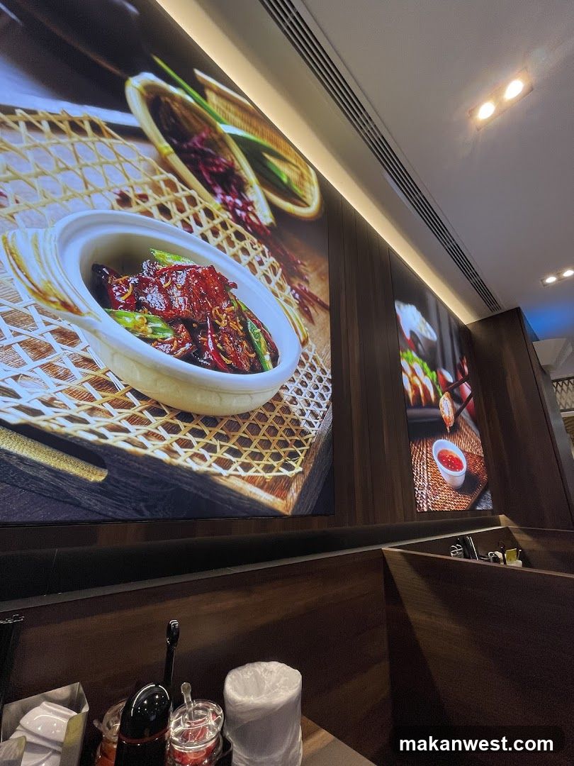 Restaurant Interior with Food Display