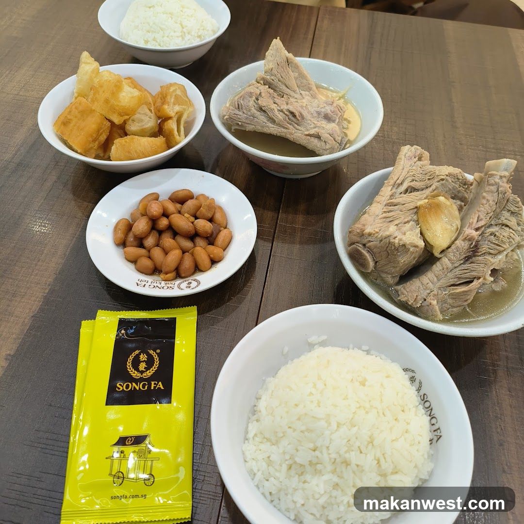 Bowl of food with rice and condiments