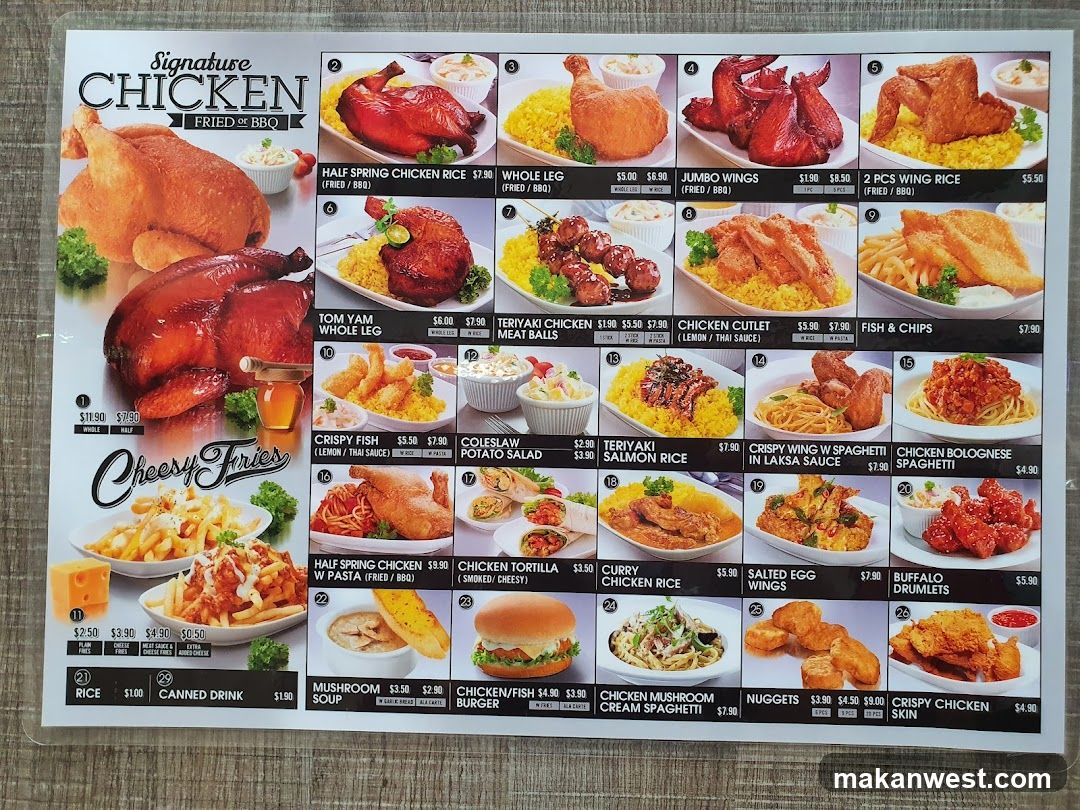 Signature Chicken Fried & BBQ Menu