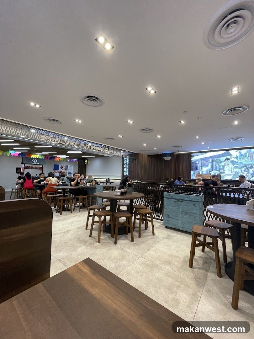 Restaurant Interior with Patrons