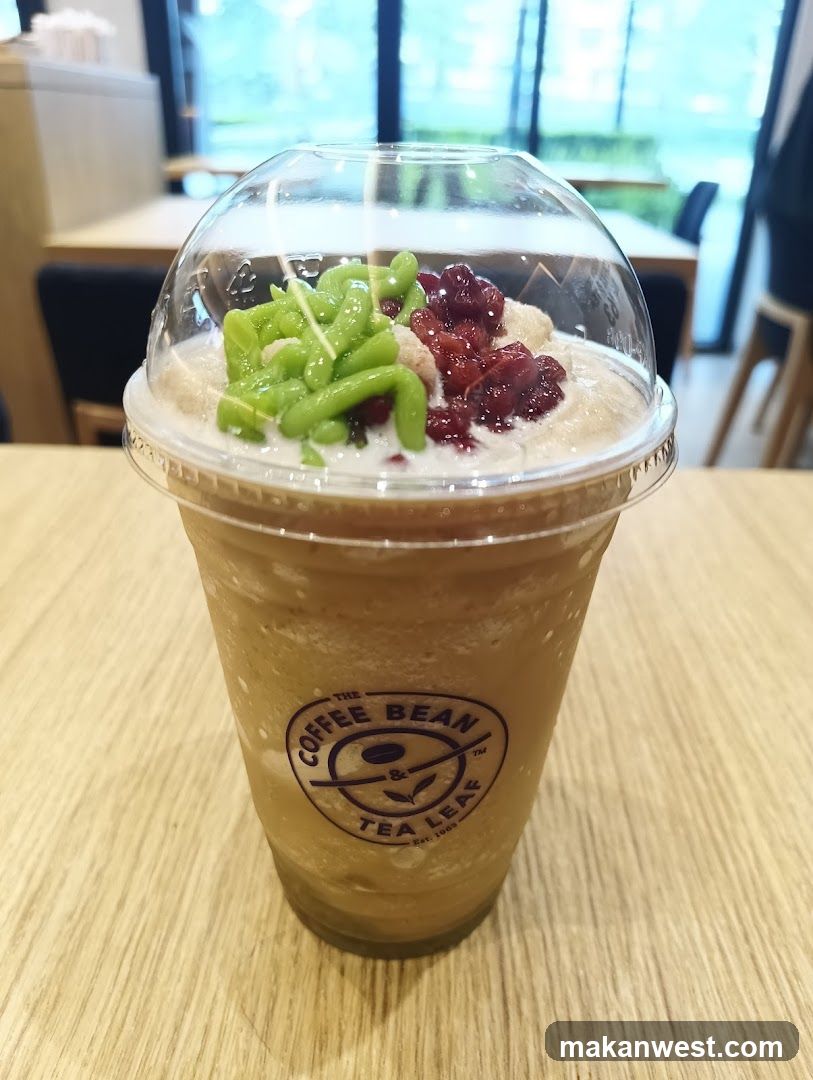 Beverage with toppings