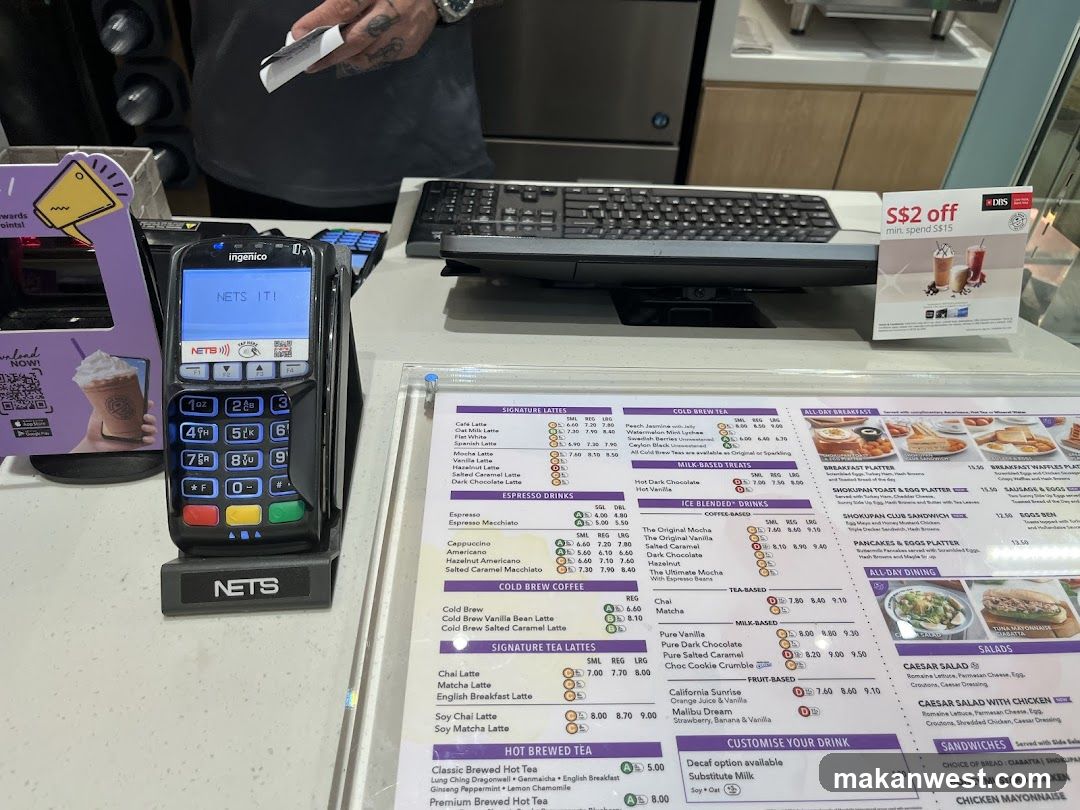 Payment Terminal and Menu Display