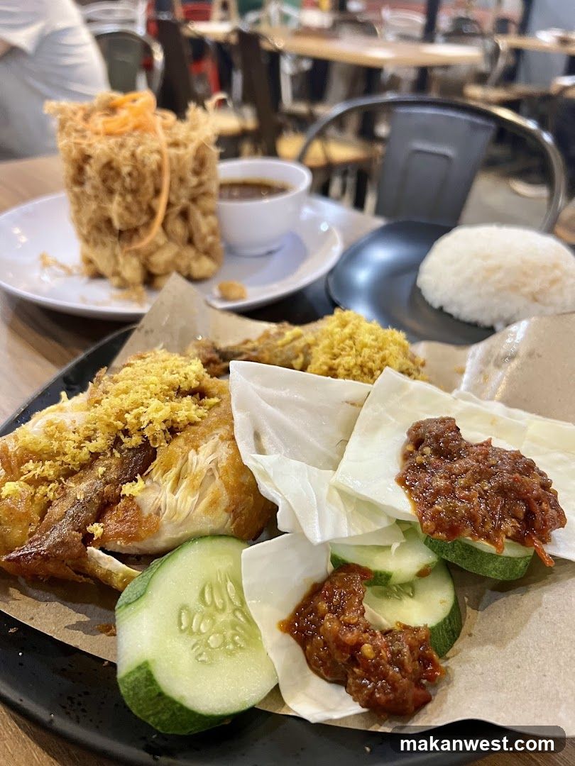 Chicken Rice with Sambal and Fried Chicken