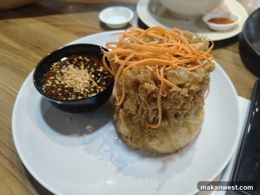 Fried Food with Sauce and Garnish