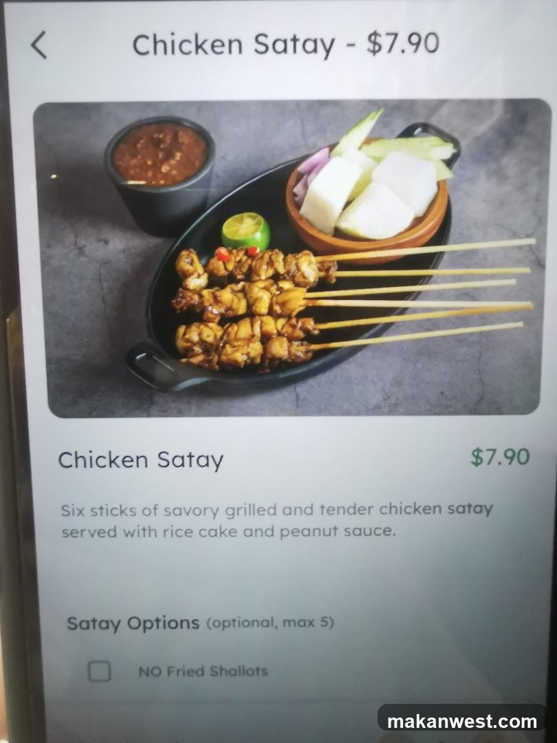 Chicken Satay Menu Item