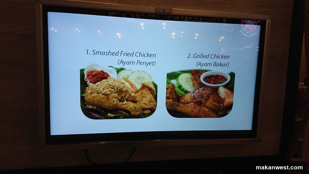TV Screen Displaying Chicken Dishes