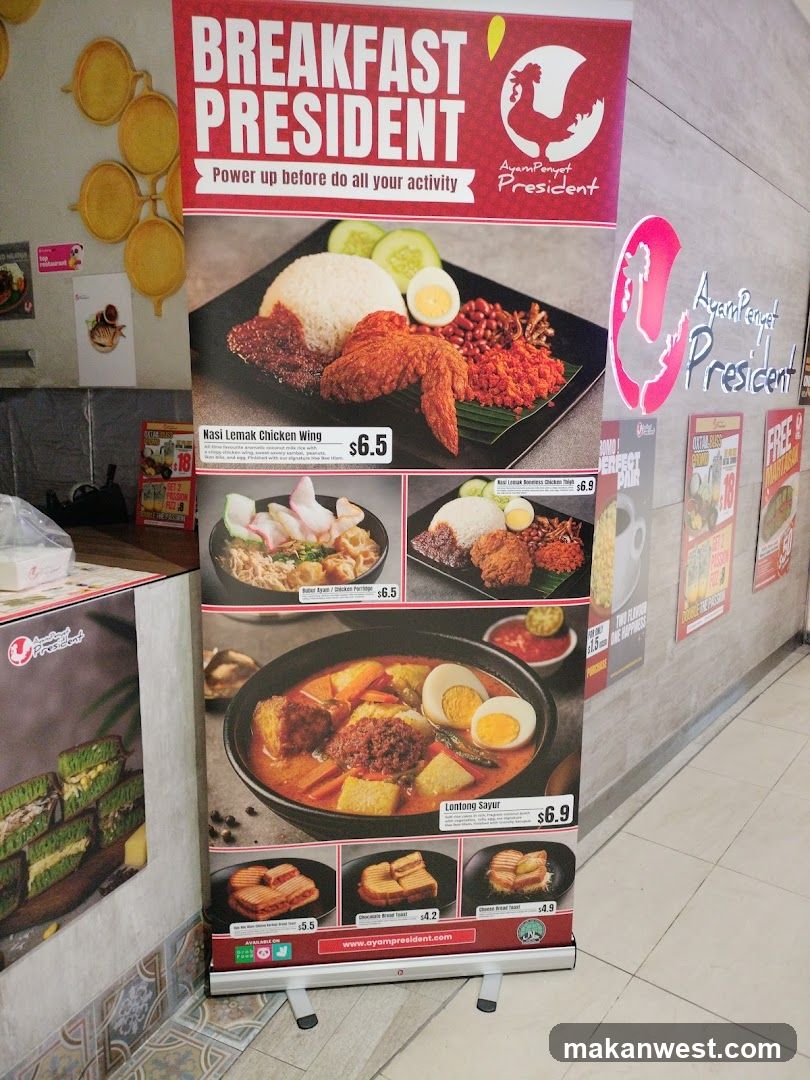 Breakfast President Menu Stand