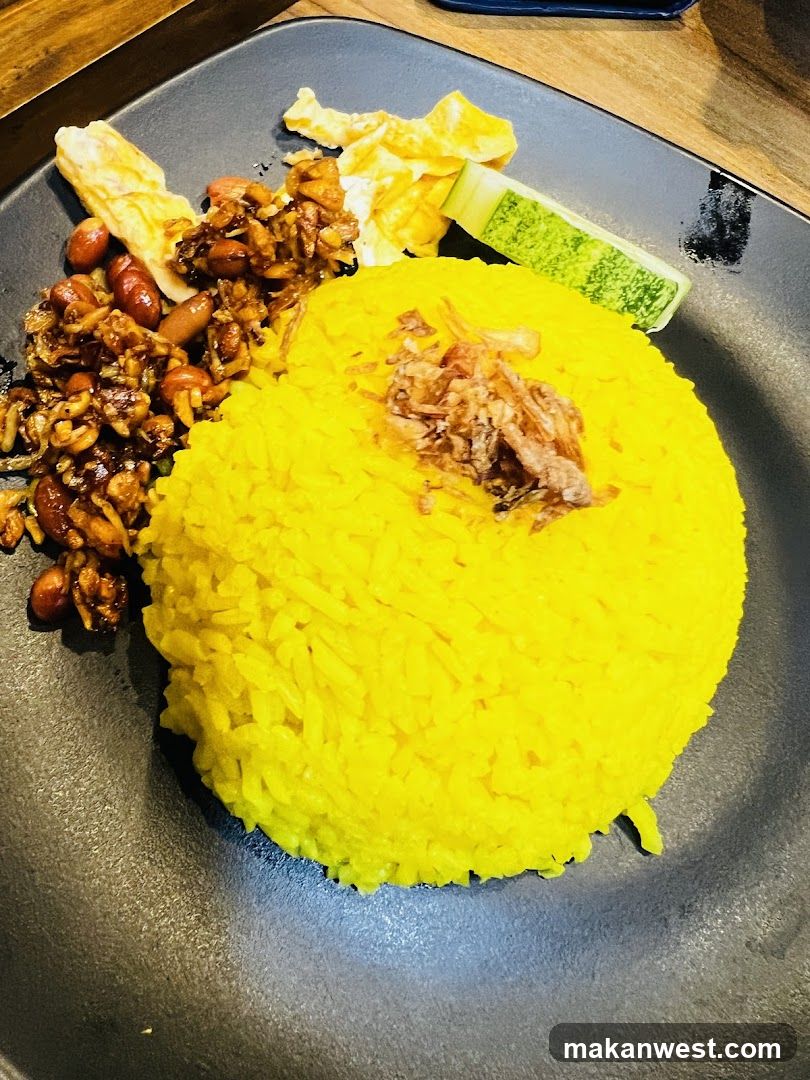 Yellow Rice Dish with Side Dishes