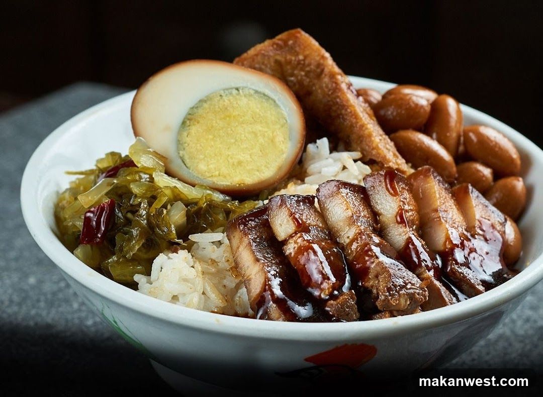 Bowl of Rice with Meat and Vegetables