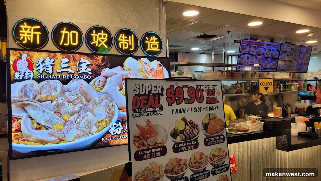 Food Stall Interior with Signage and Menu Board