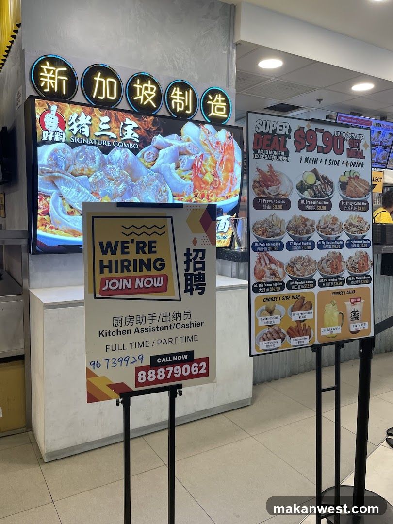 Hiring and Menu Display in Food Court