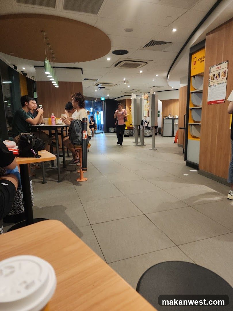 Interior of a modern food court or cafe area