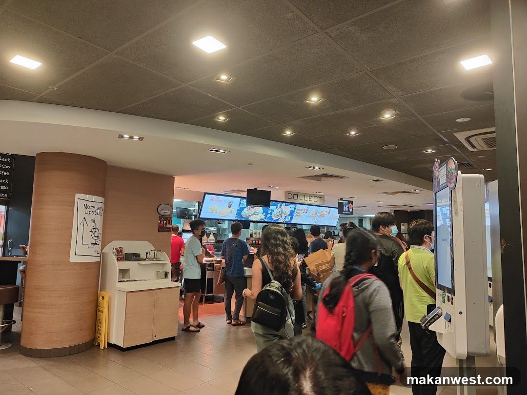Food Court Interior with Self-Service Kiosk