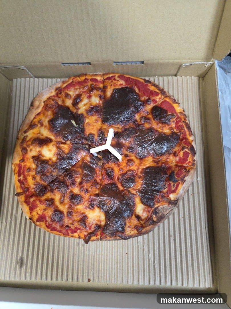 Burnt Cheese Pizza in Box