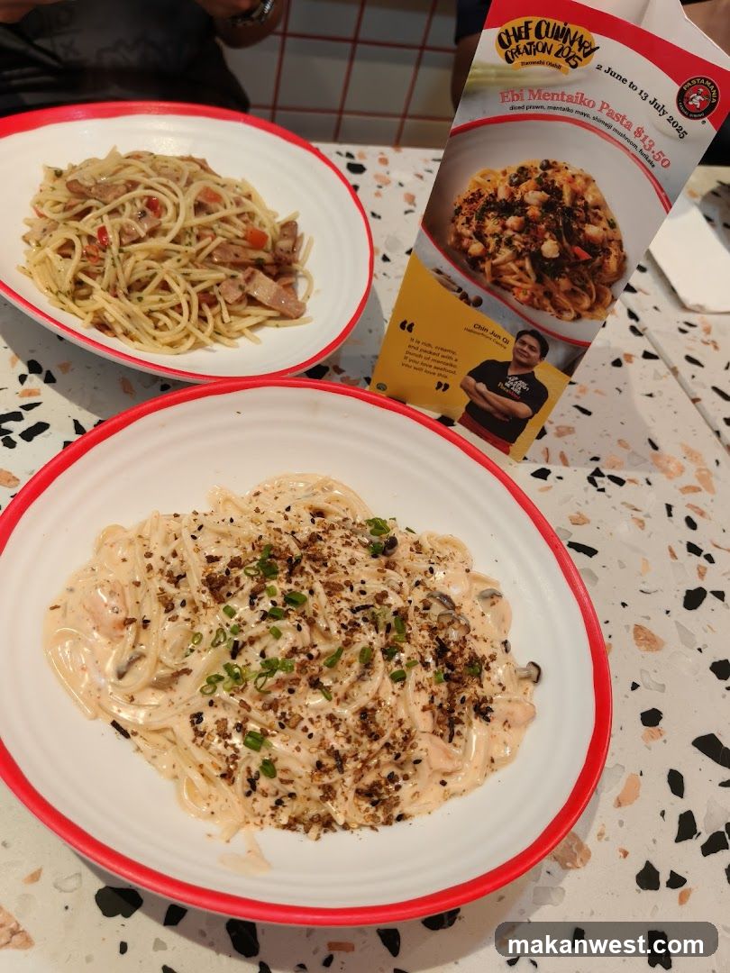 Pasta Dishes with Menu Card