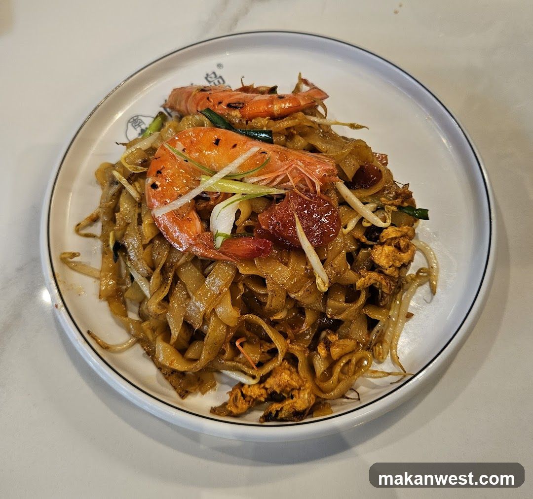 Shrimp Fried Noodles with Scallions and Egg