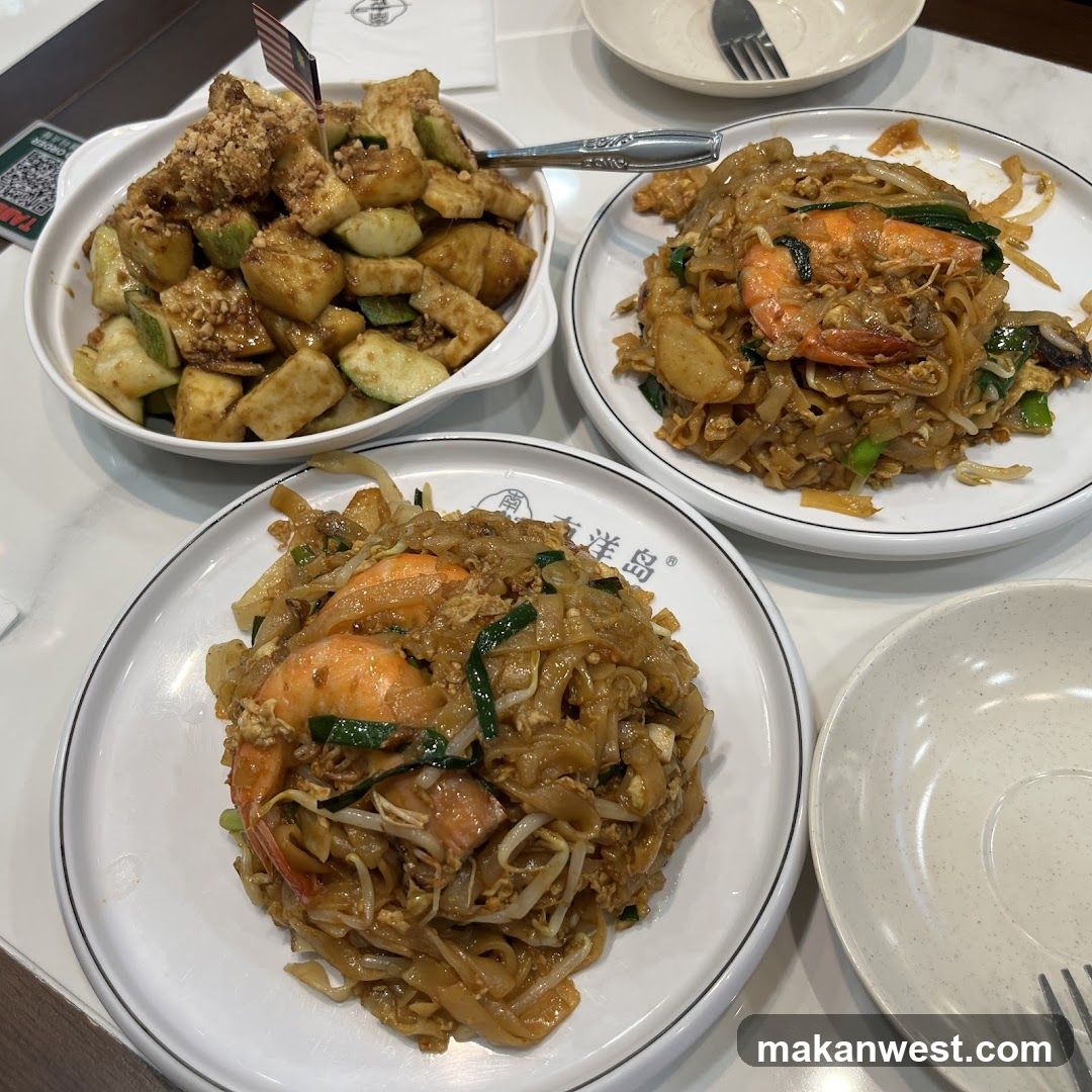 Food Table with Asian Dishes