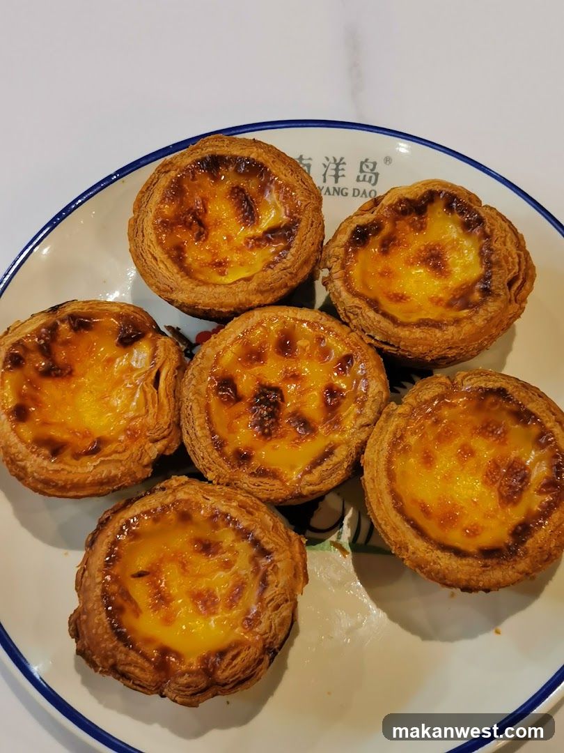 Portuguese Egg Tarts on a Plate