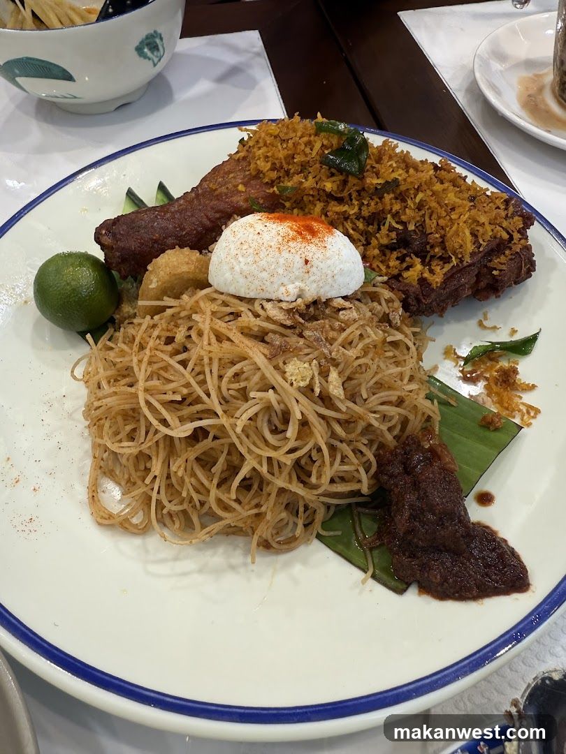 Nasi Lemak with Fried Rice and Noodles