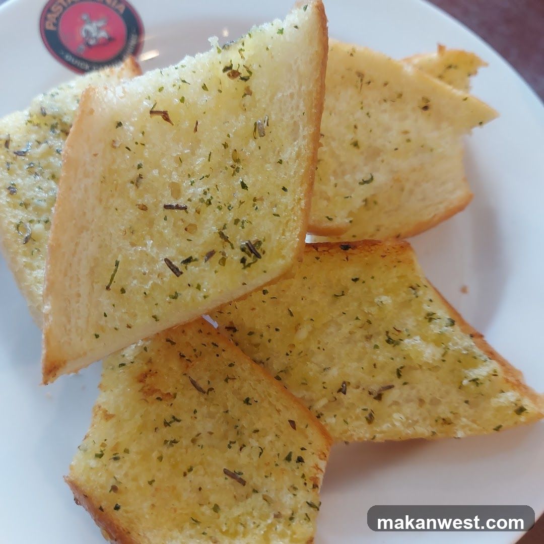 Garlic Bread Slices on a Plate