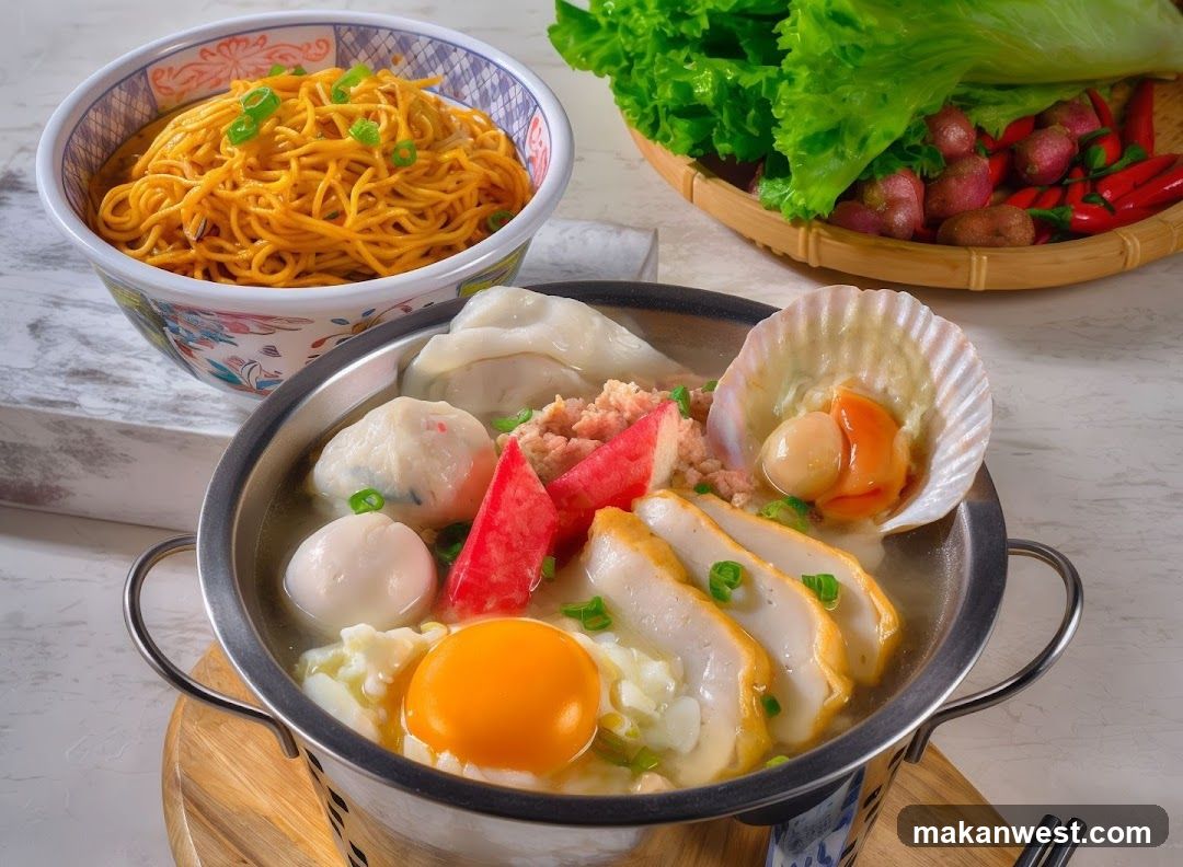 Hot Pot with Seafood and Noodles