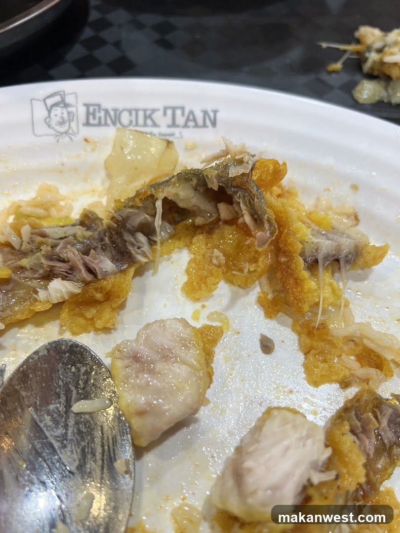 Encik Tan Fish Dish Remains