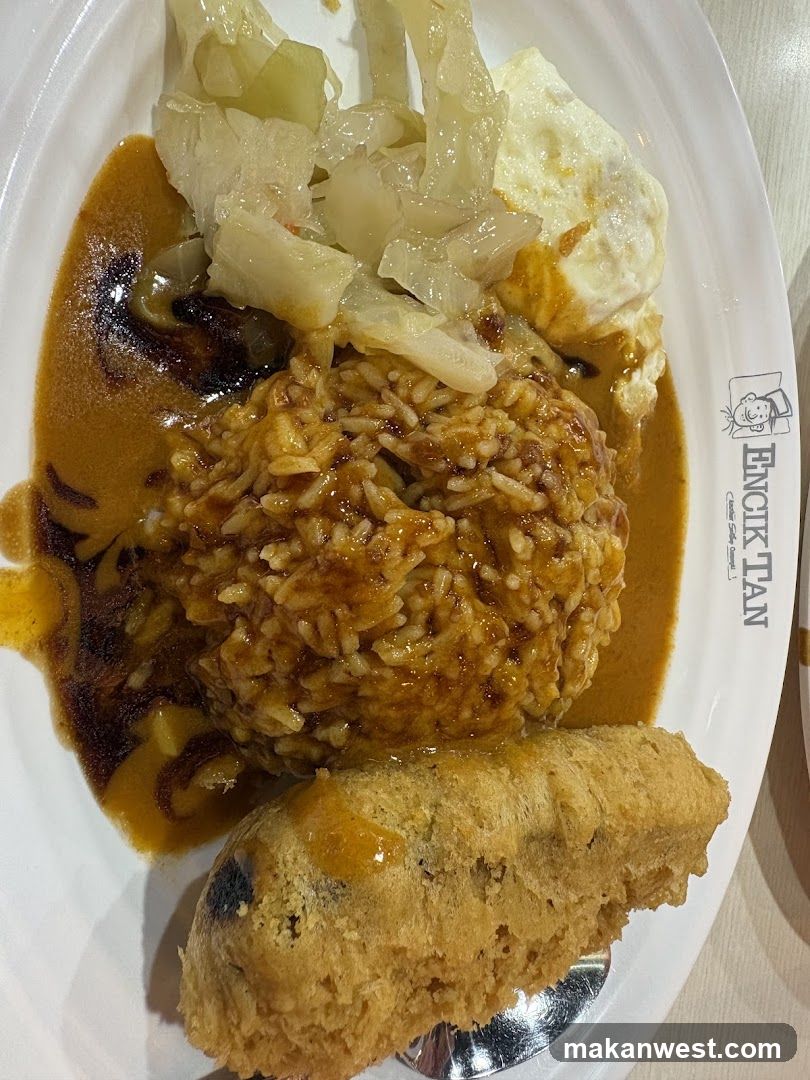 Plate of Fried Rice with Curry and Side Dishes