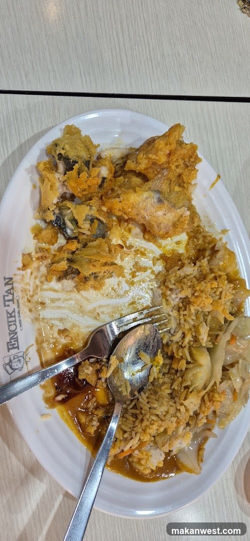 Epicurean Tan Plate of Fried Fish and Rice