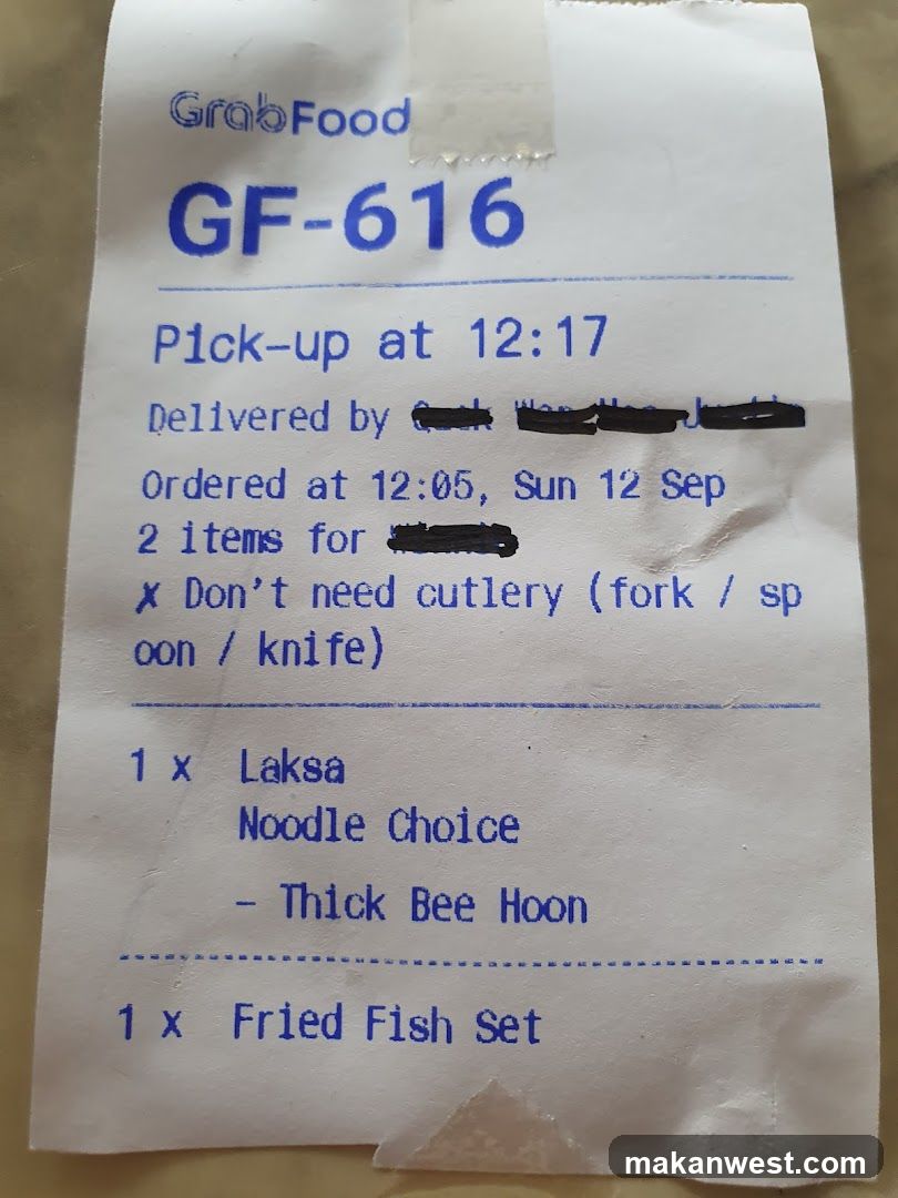 GrabFood Receipt
