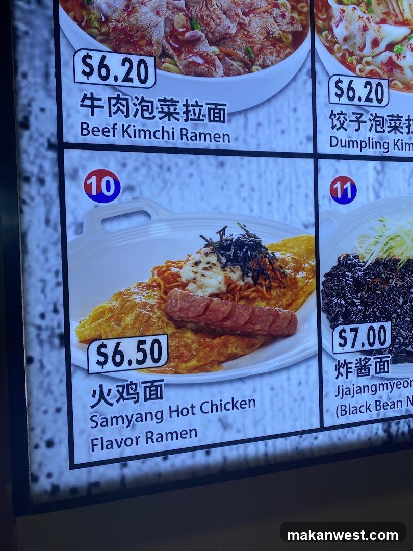 Ramen Menu Board