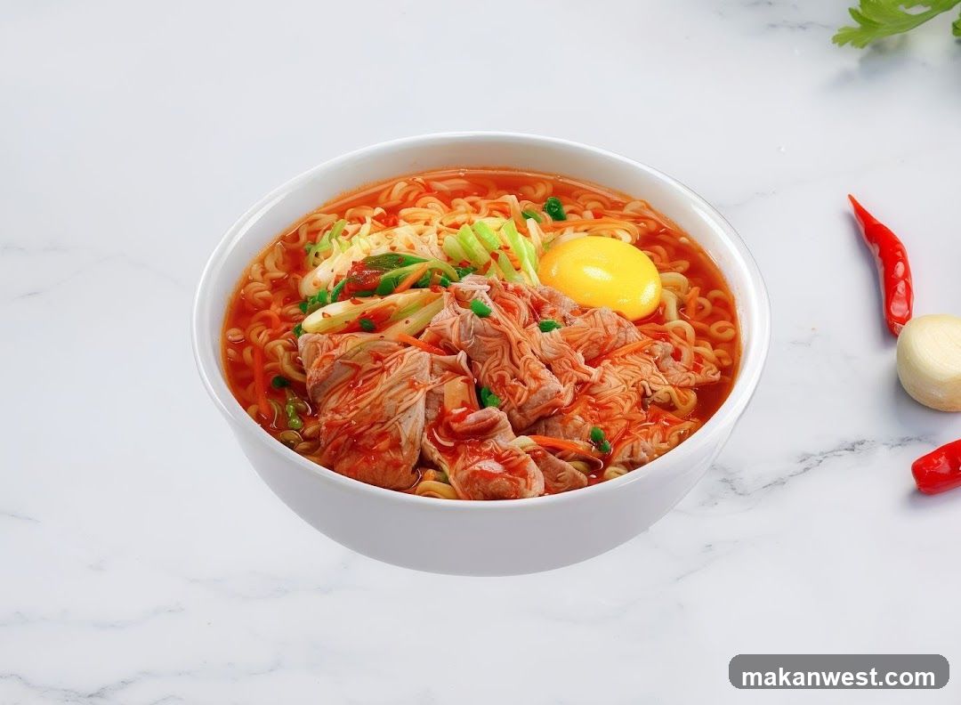 Spicy Ramen Bowl with Egg and Meat